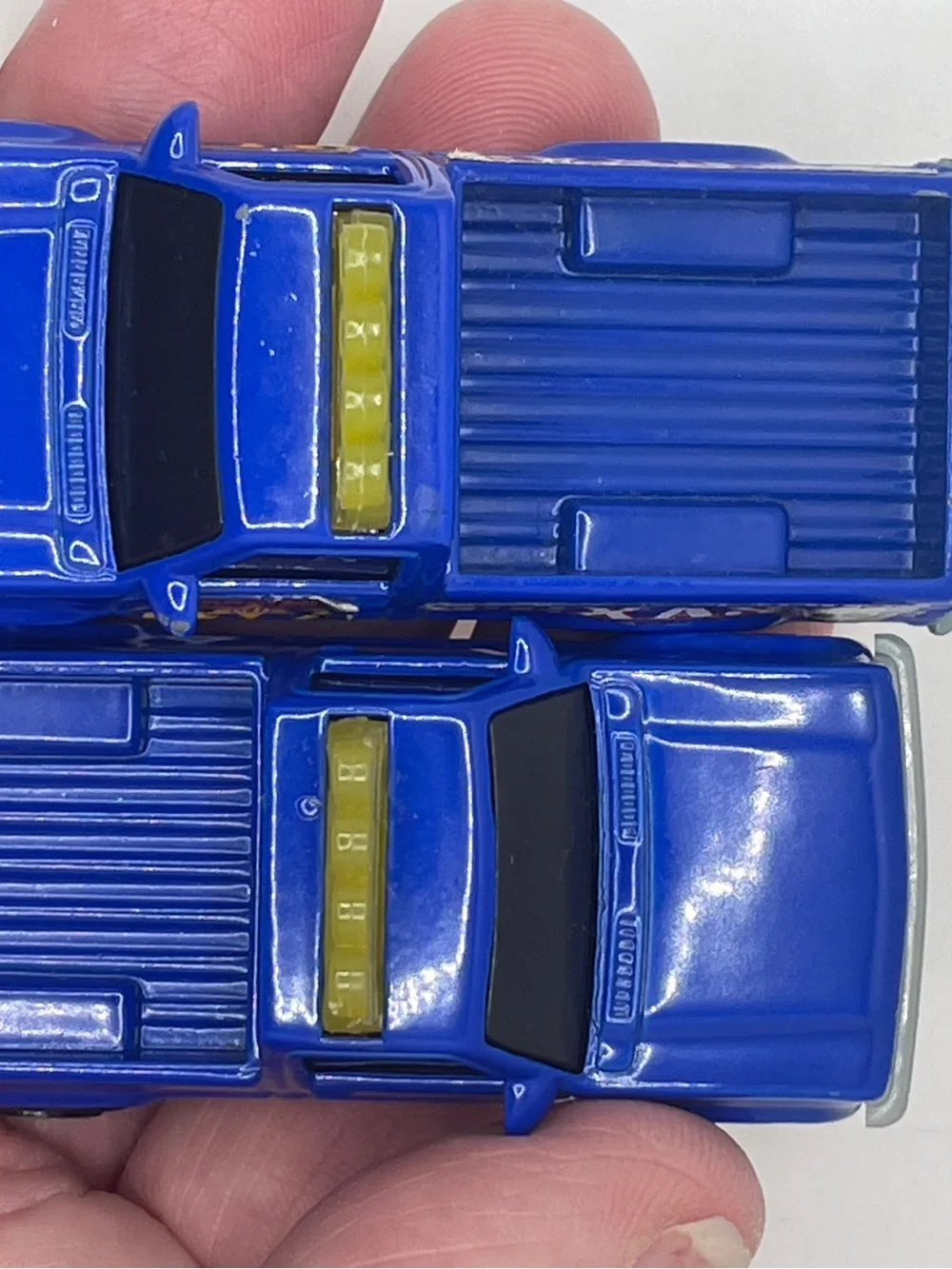2 Matchbox McDonalds Texas Marshall Blue Dodge Dakota Pickup Trucks, Happy Meal